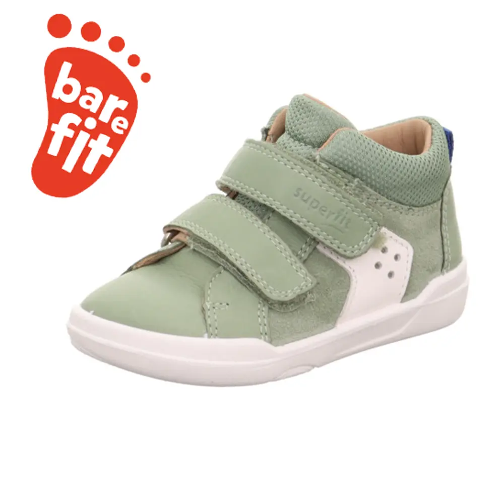 Superfree Barefoot Sneaker Lysegrøn Hvid